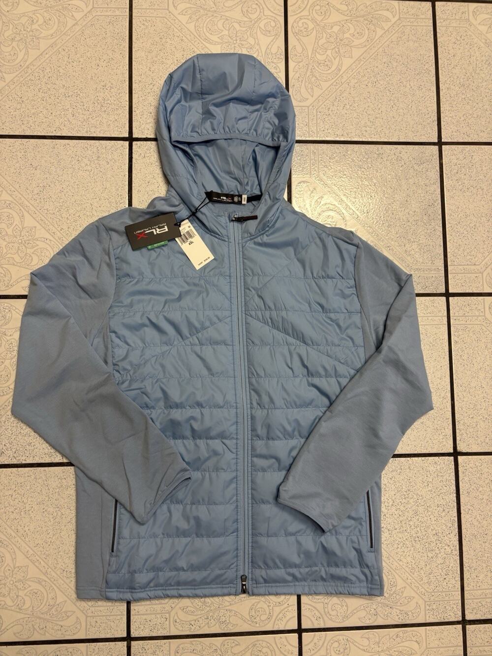 RLX Ralph Lauren Men Golf Hybrid Wool Blend Full Zip Jacket Hoodie Size XXL New